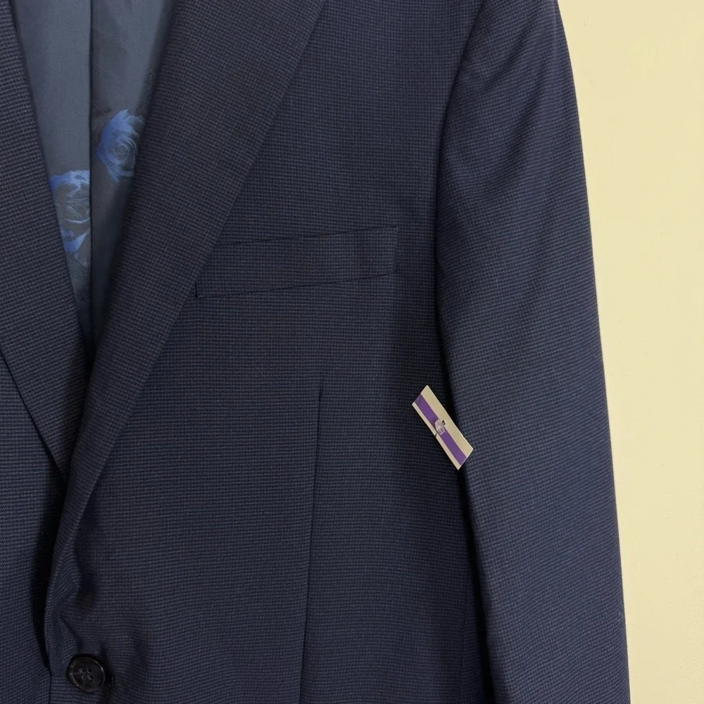 The Saville Row London Hoxton Sport Coat Mens 40L Blue Blazer Jacket NWOT NEW